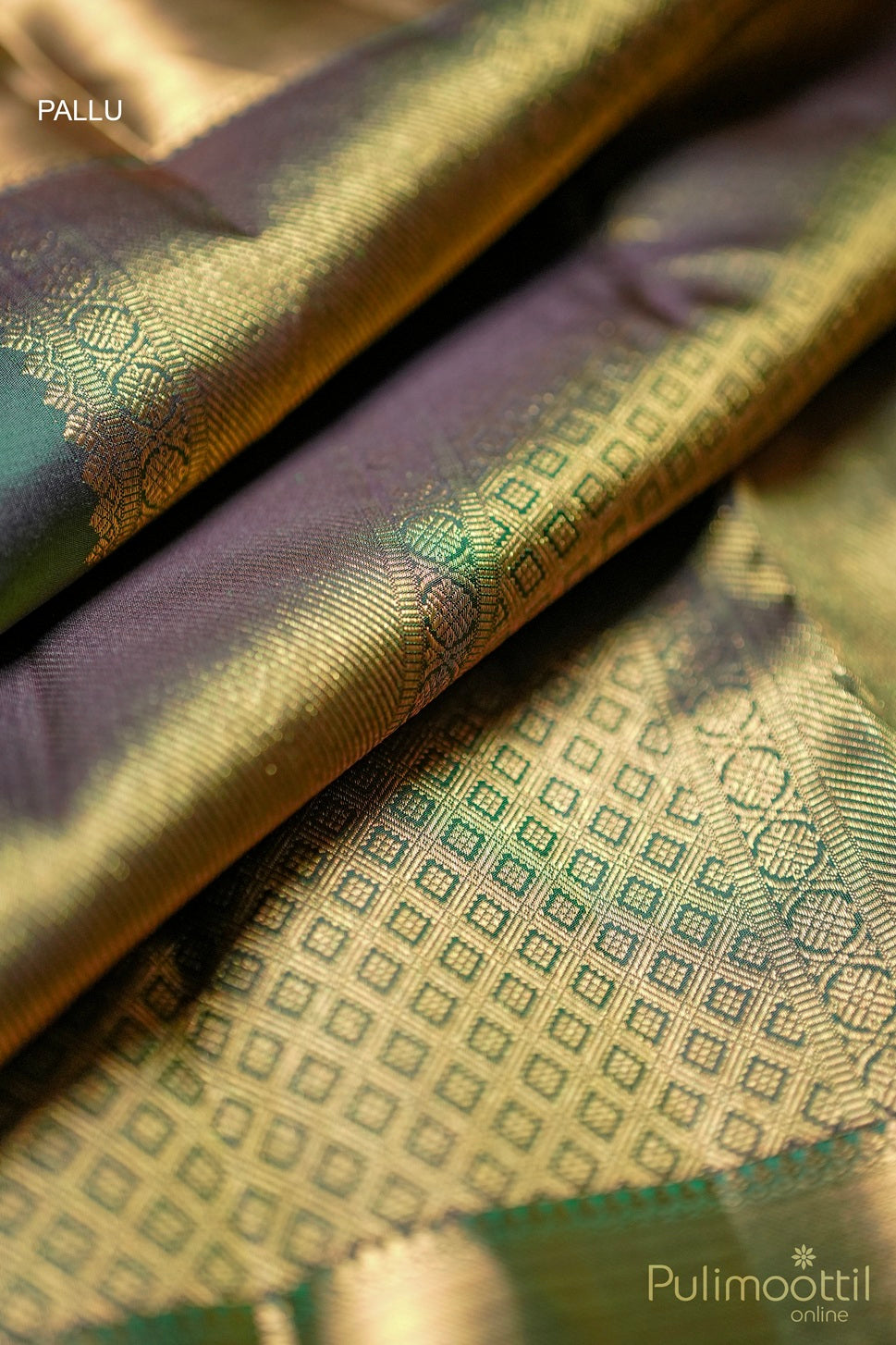 Dark Green Kanchipuram Brocade wedding Saree.