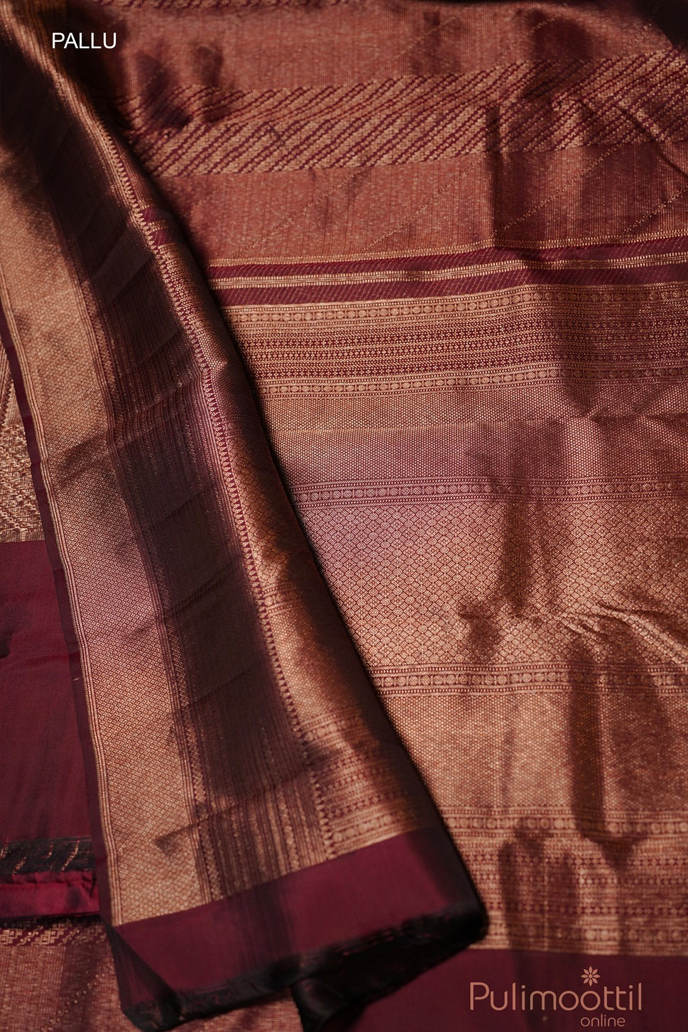 Maroon Color kanchipuram Brocade Wedding Saree