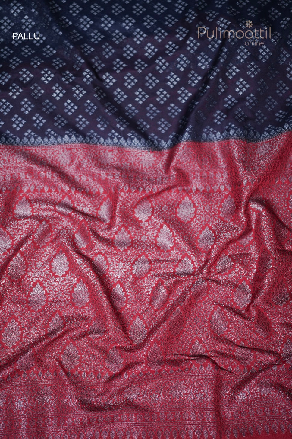 Dark Blue Colour Georgette Semi Banarasi Saree