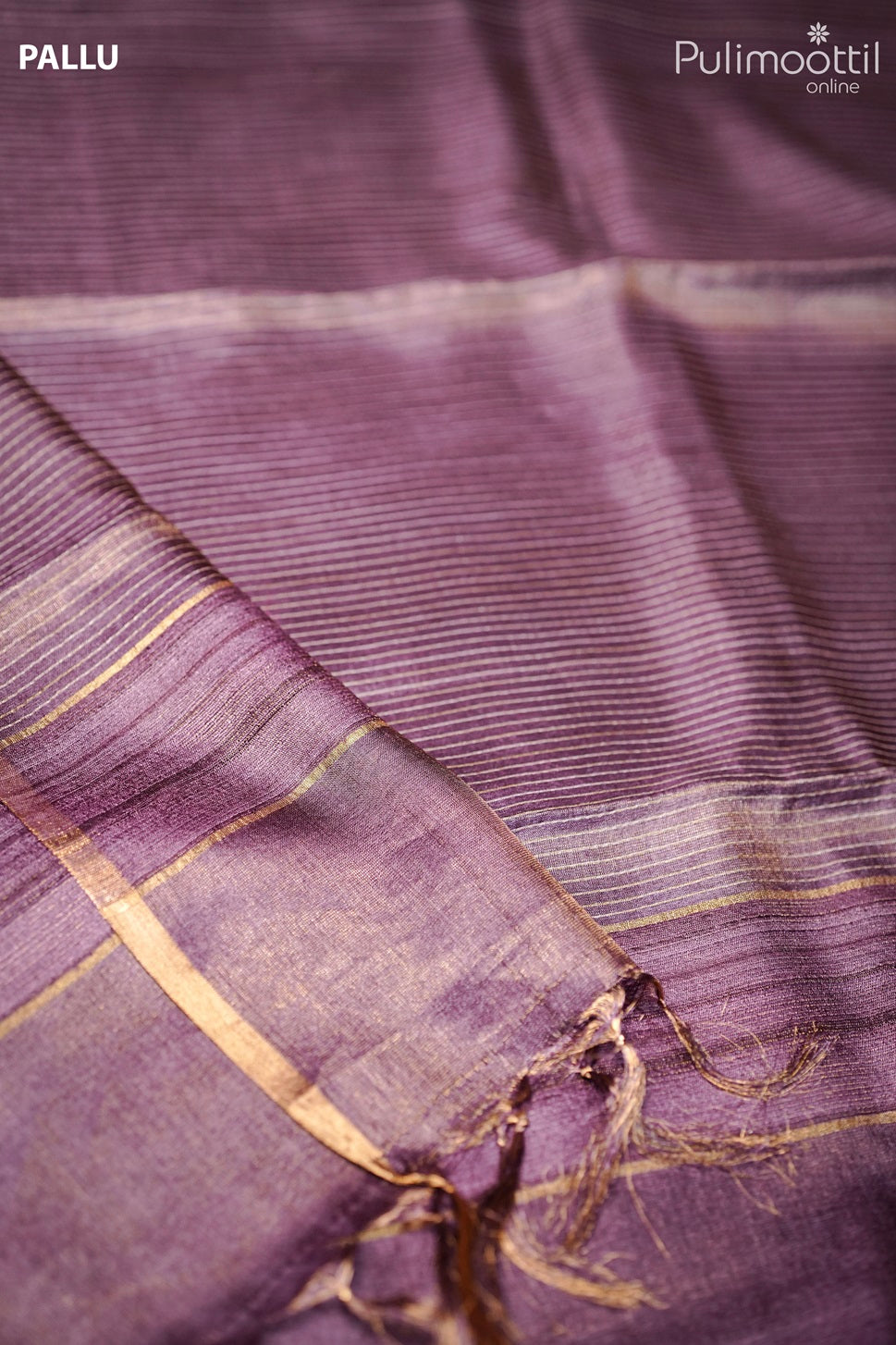 Pastel Violet Colour Soft Tussar Silk Saree.