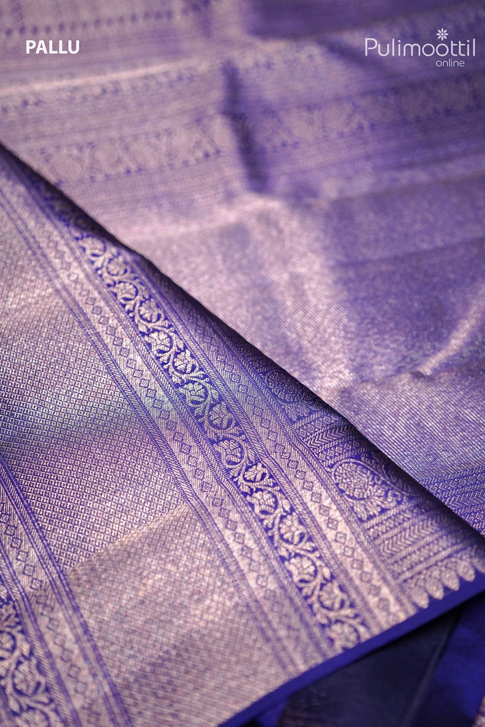 Blue Colour Kanchipuram Brocade Saree.