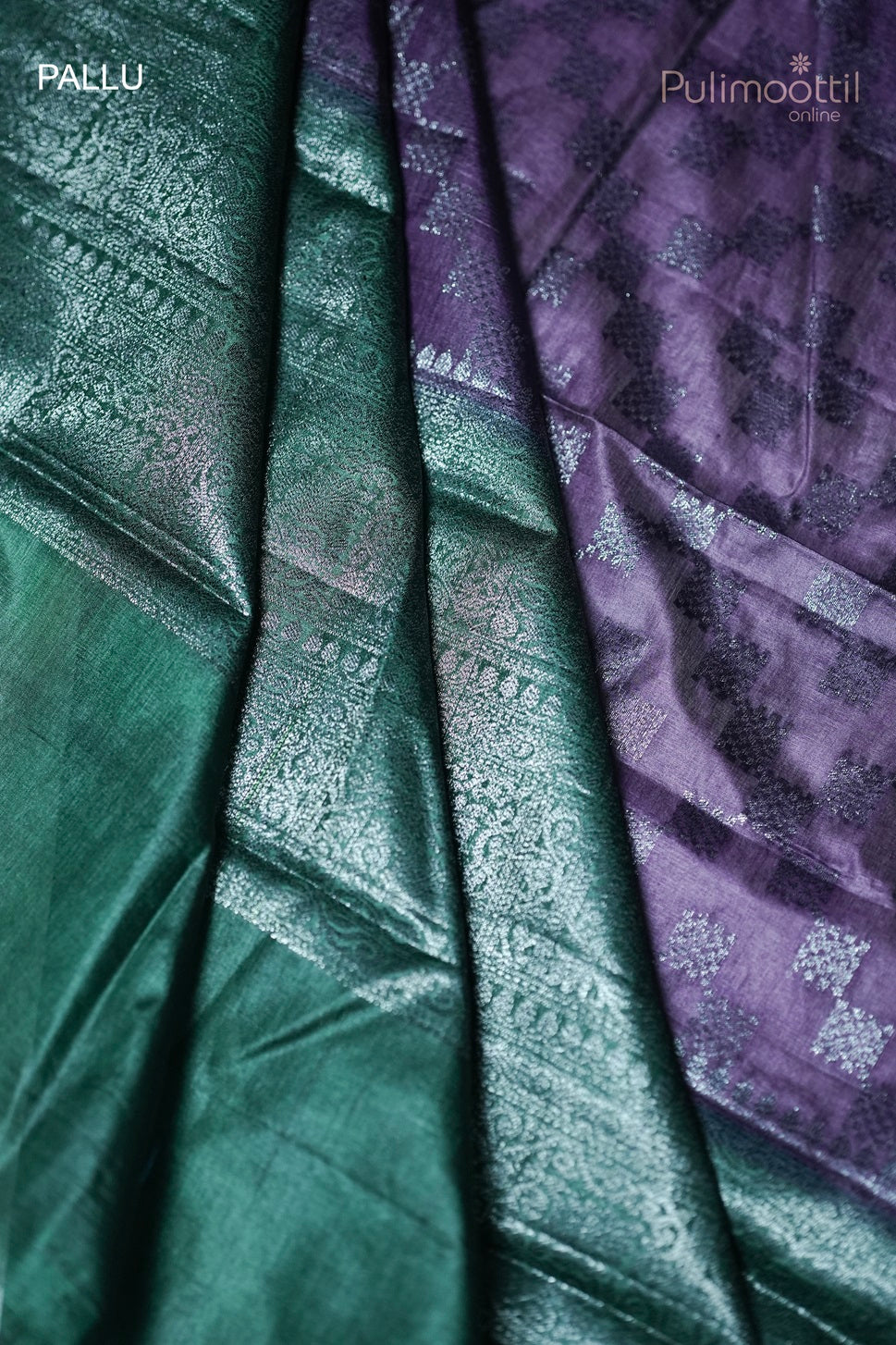 Dark Violet Colour Tussar Silk Saree