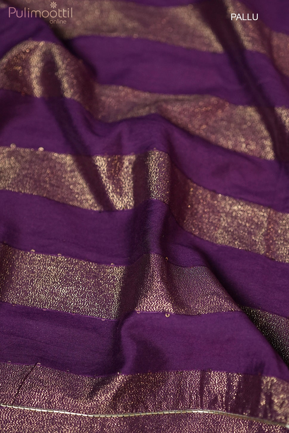 Violet Colour Semi Chanderi Fancy Saree