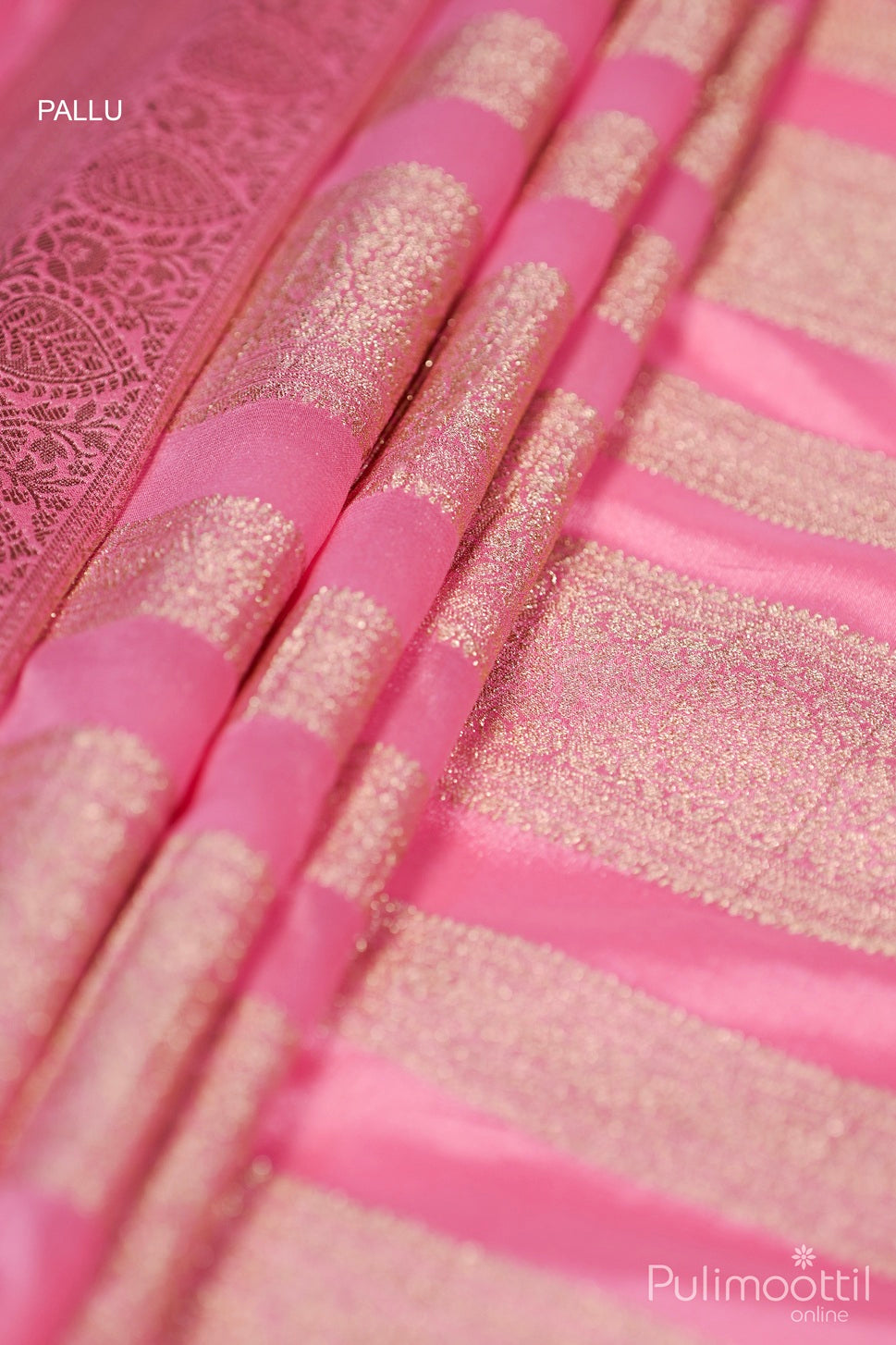 Rose Colour Banarasi Saree.