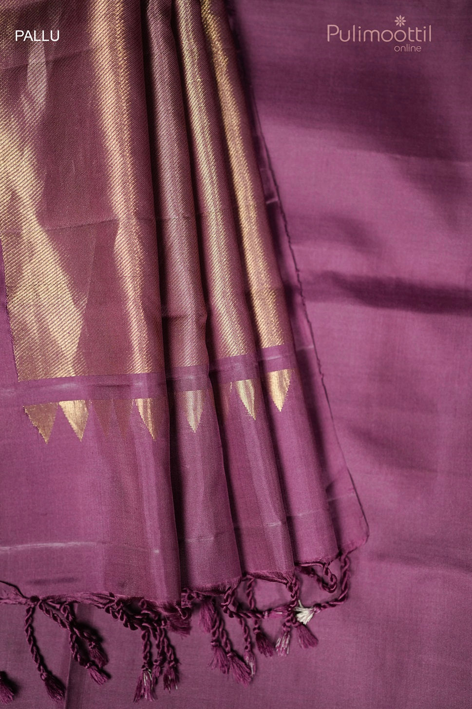 Purple Colour Kanchipuram Soft Silk Saree.