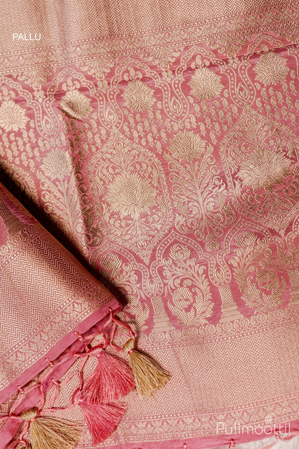 Peach Colour Banarasi Saree.