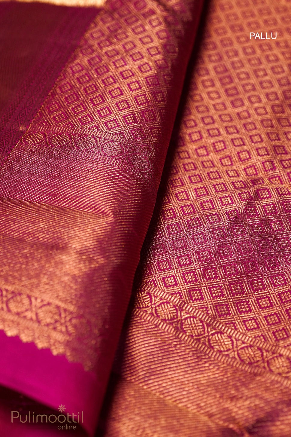 Rani Pink Kanchipuram Brocade Wedding Saree.