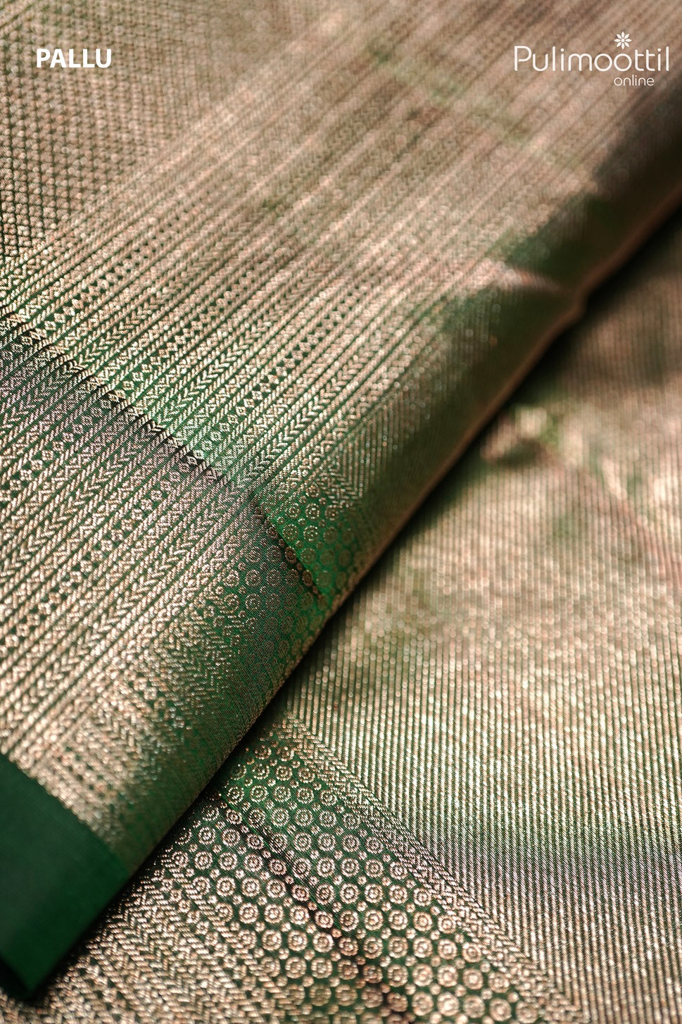 Green Colour Kanchipuram Brocade Saree.