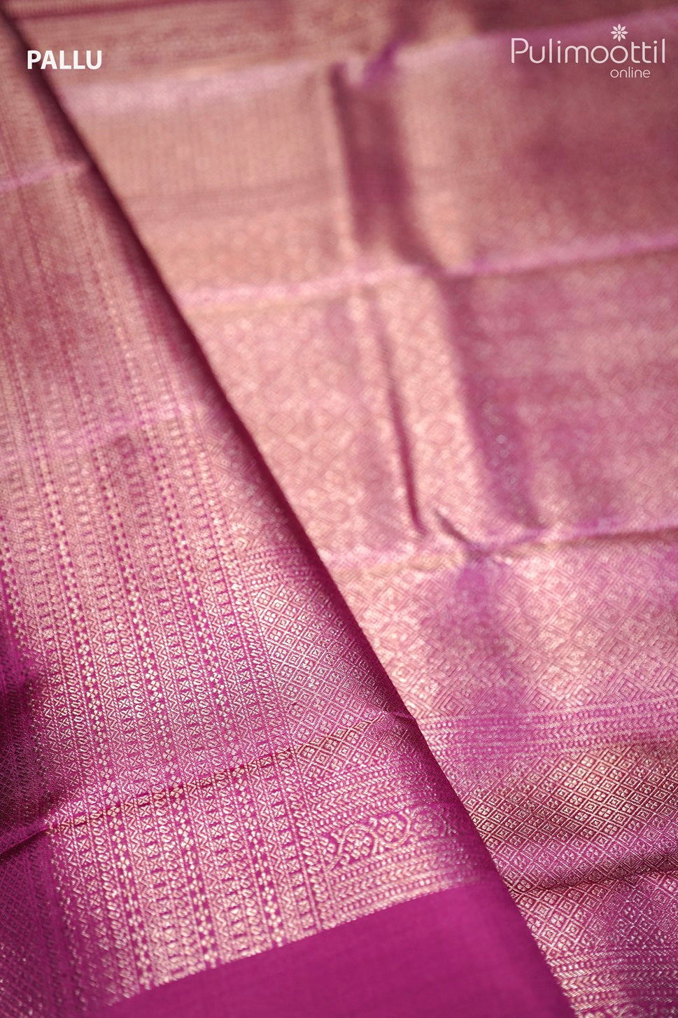 Pink Colour Kanchipuram Brocade Saree.