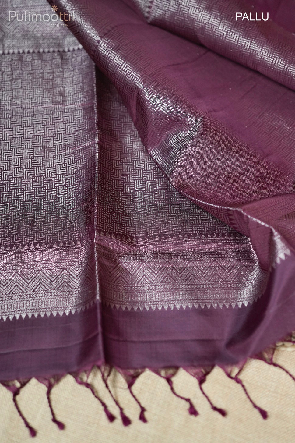 Purple Colour Kanchipuram Designer Saree