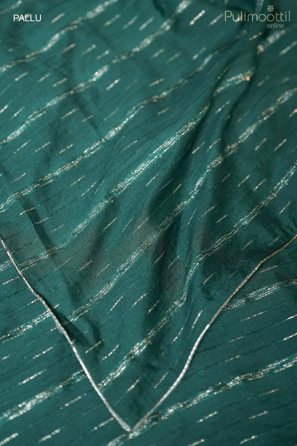 Green Colour Semi Chanderi Fancy Saree