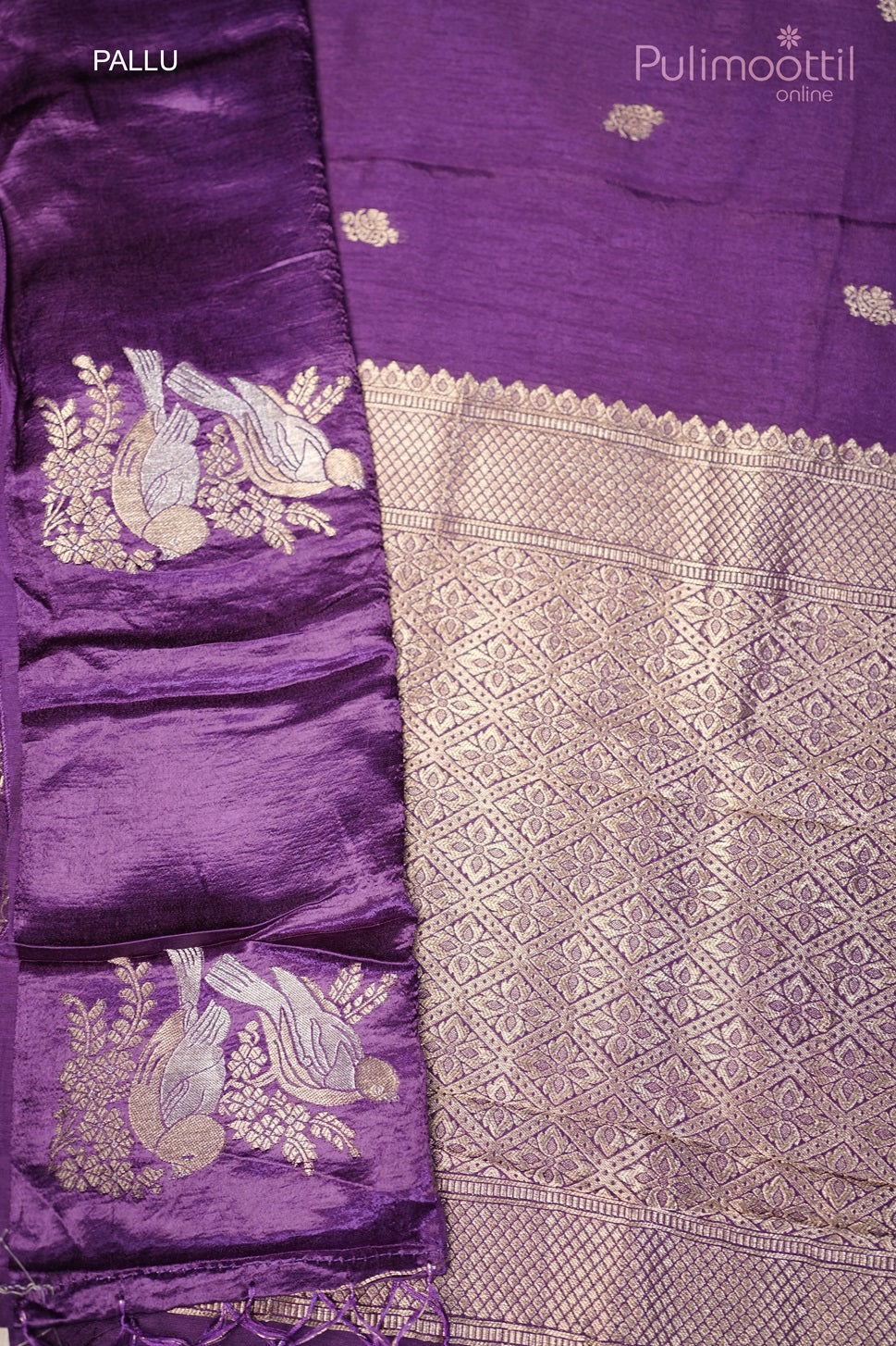 Violet Colour Banarasi Saree