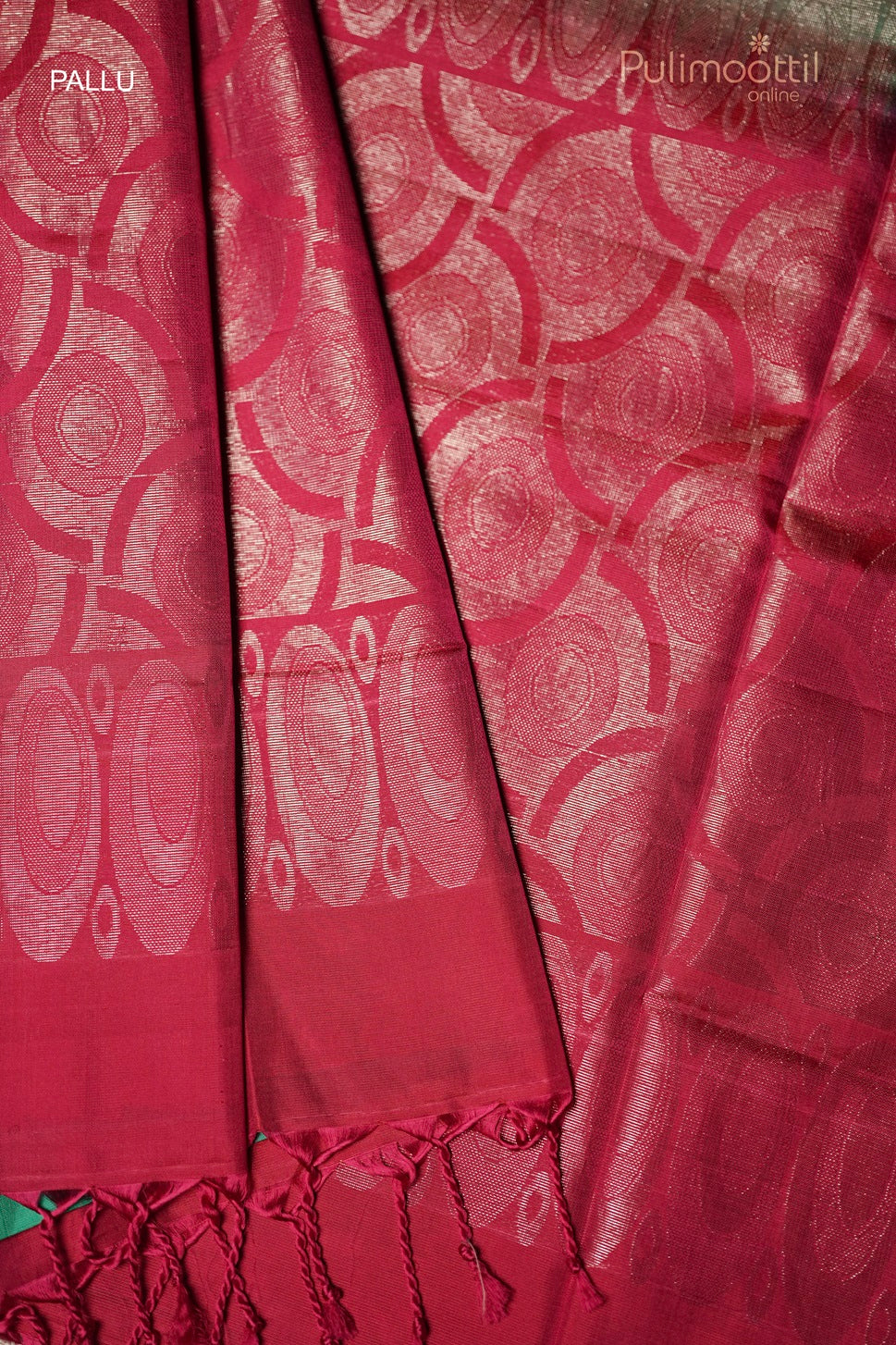 Peacock Green Kanchipuram Soft Silk Saree