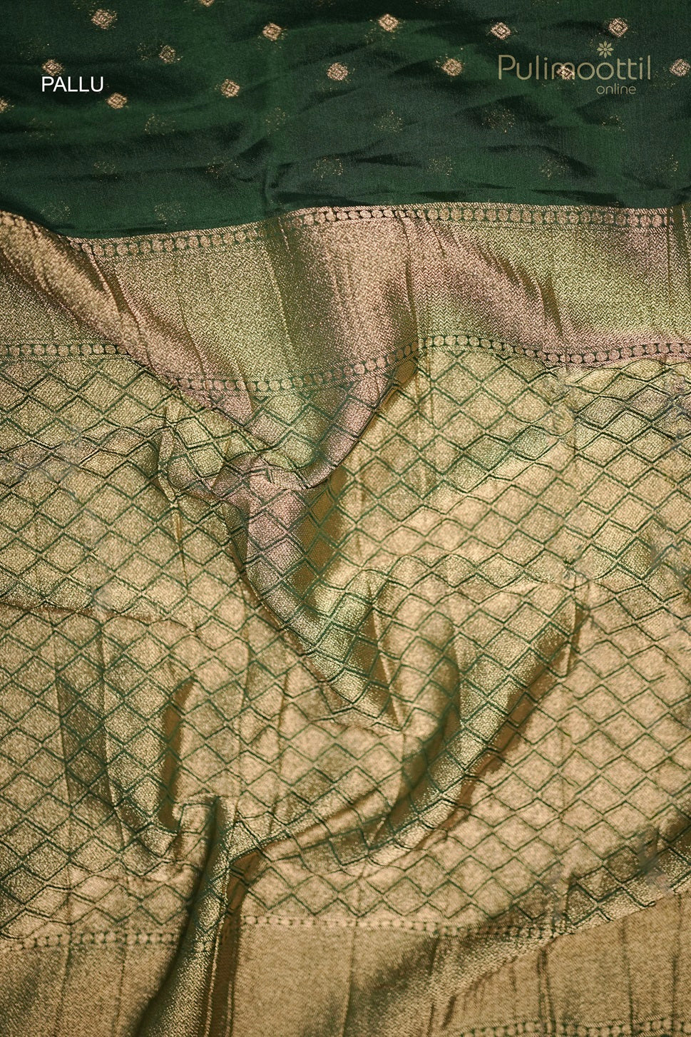 Bottle Green Colour Banarasi Saree