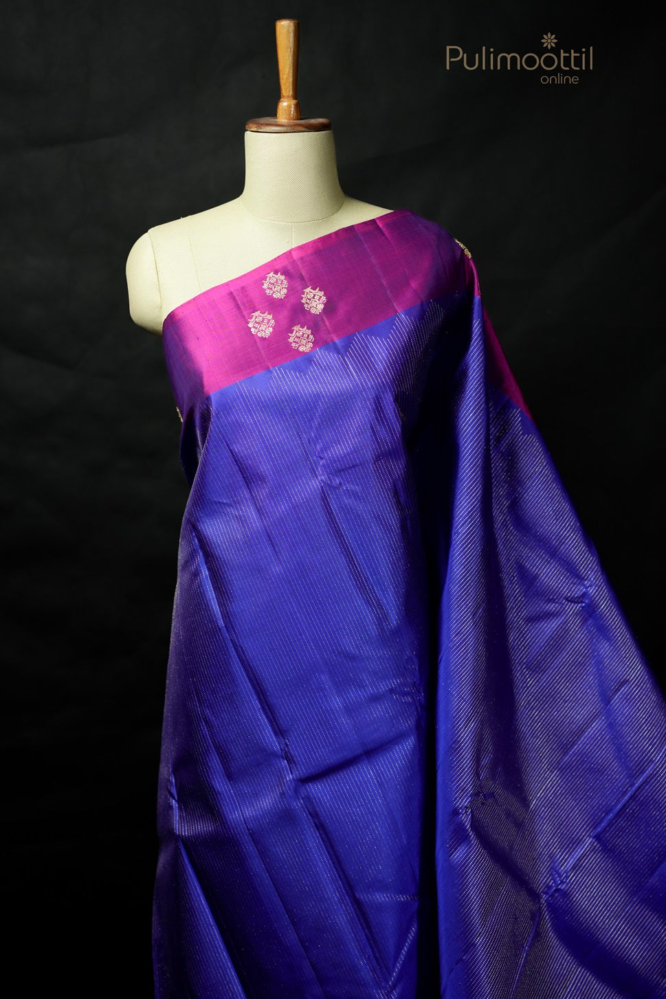 Blue Colour Kanchipuram Designer Saree