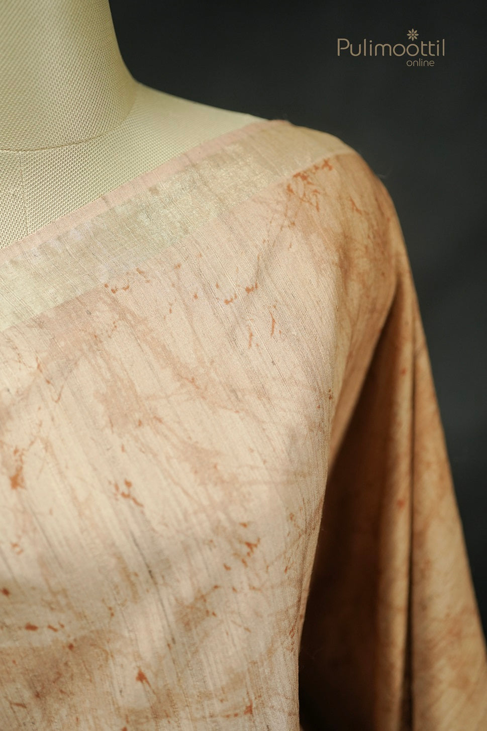 Pastel Peach Colour Jute Silk Saree