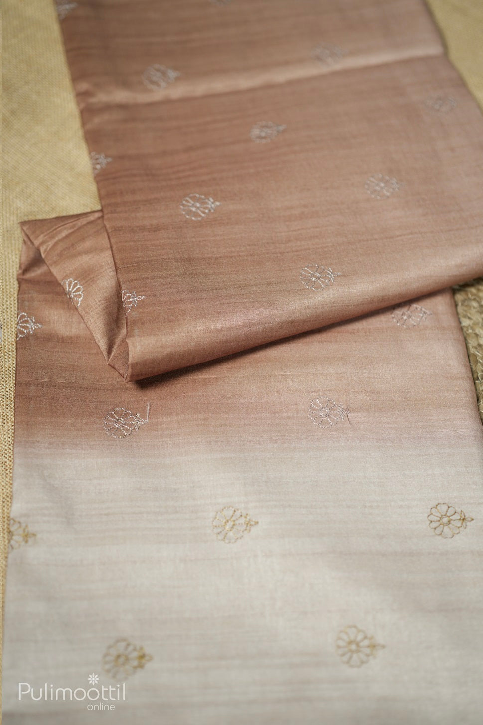 Double-shade semi Tussar silk saree