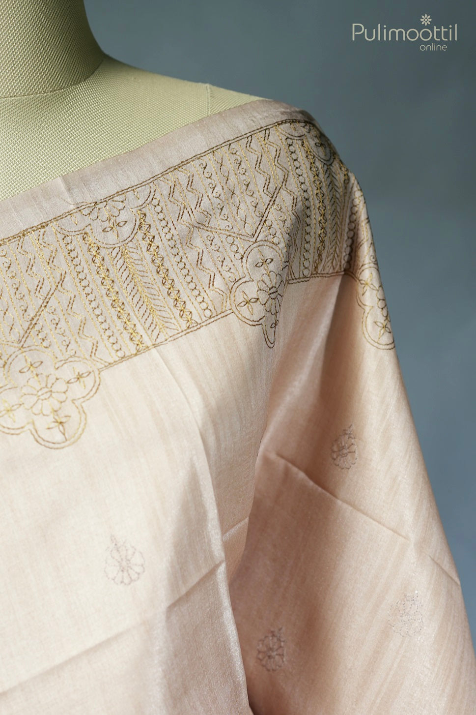 Double-shade semi Tussar silk saree