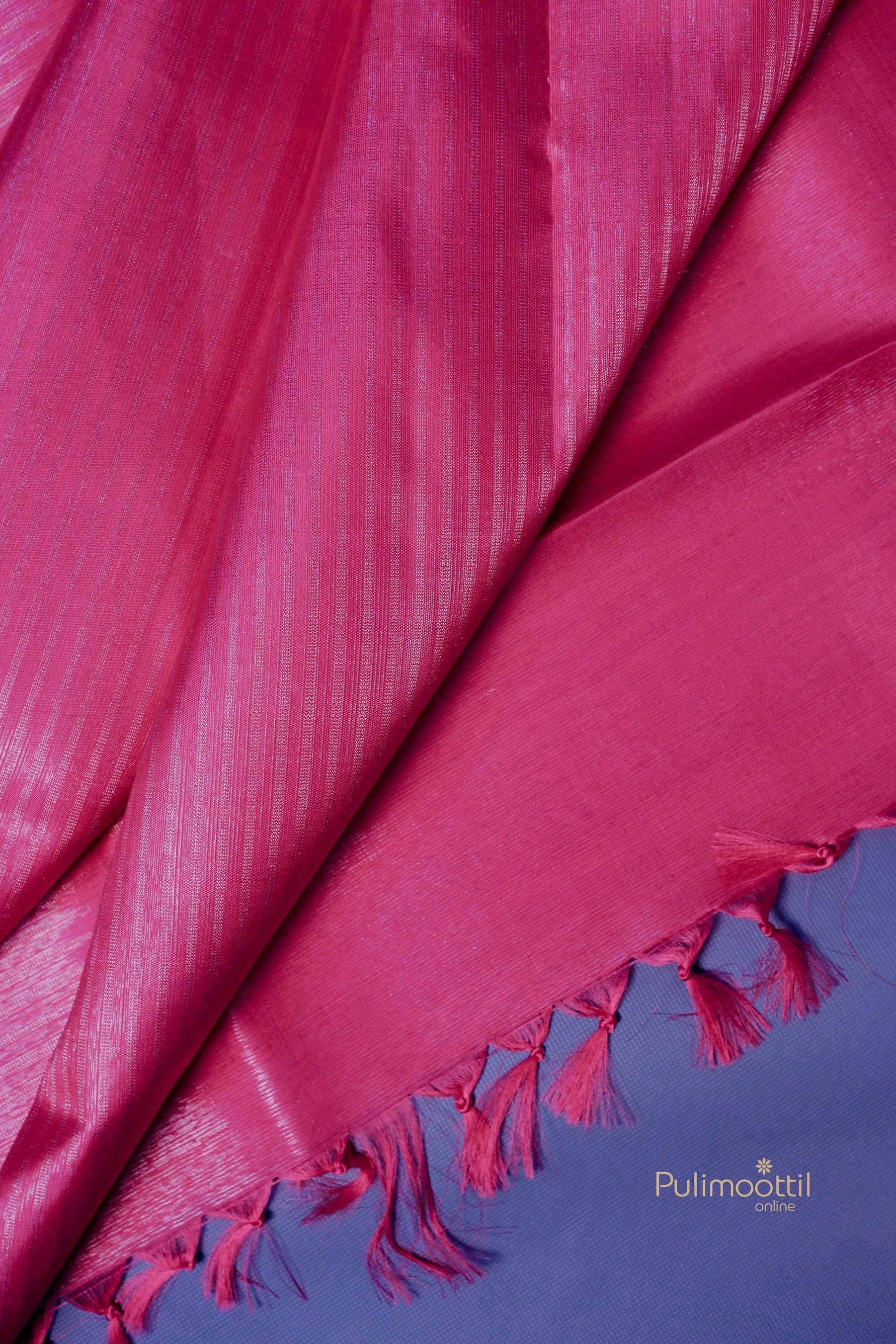 PEACH PINK COLOR PURE KANCHIPURAM BRIDAL SAREE