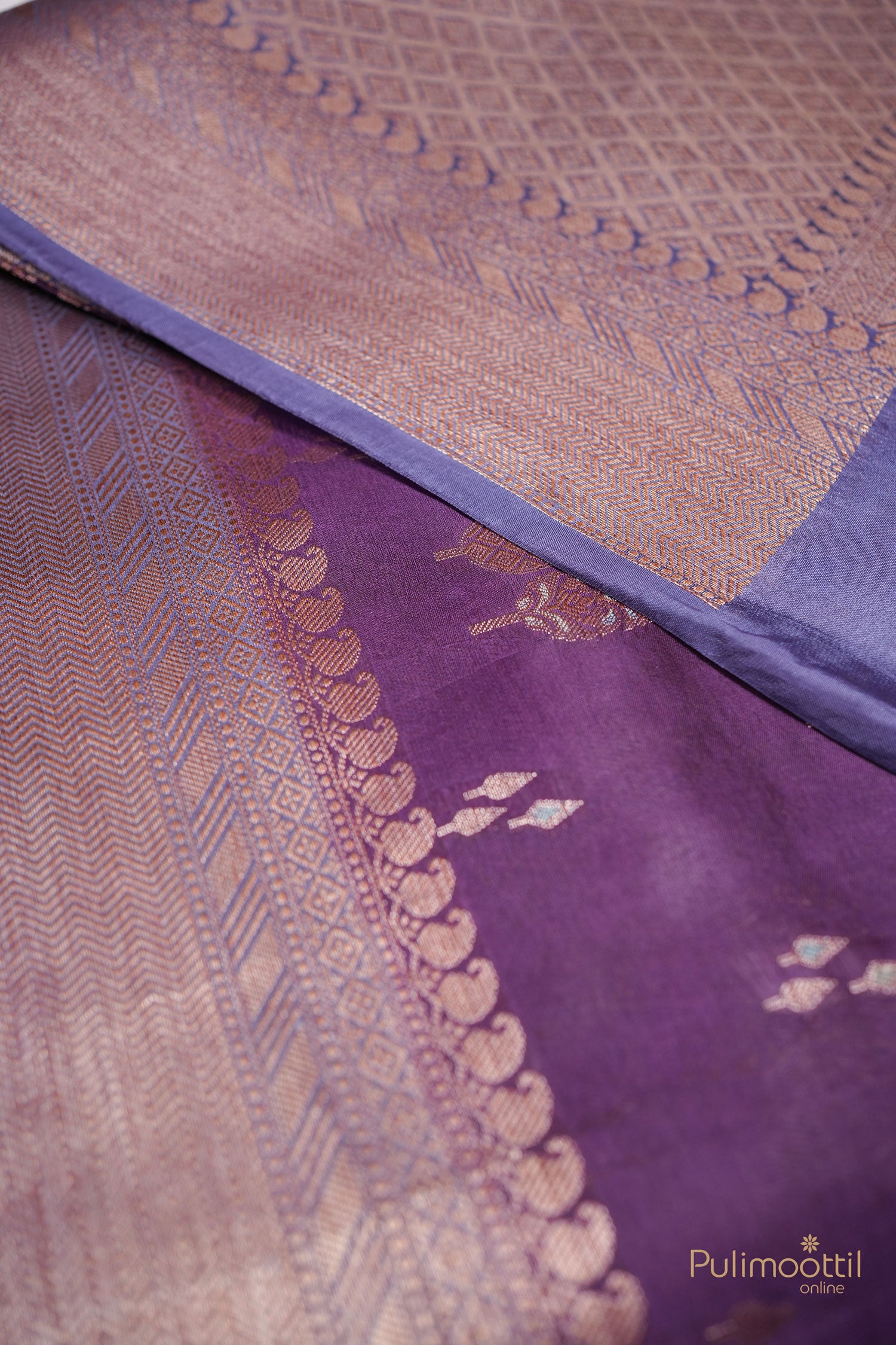 Rich Purple color Rose silk saree