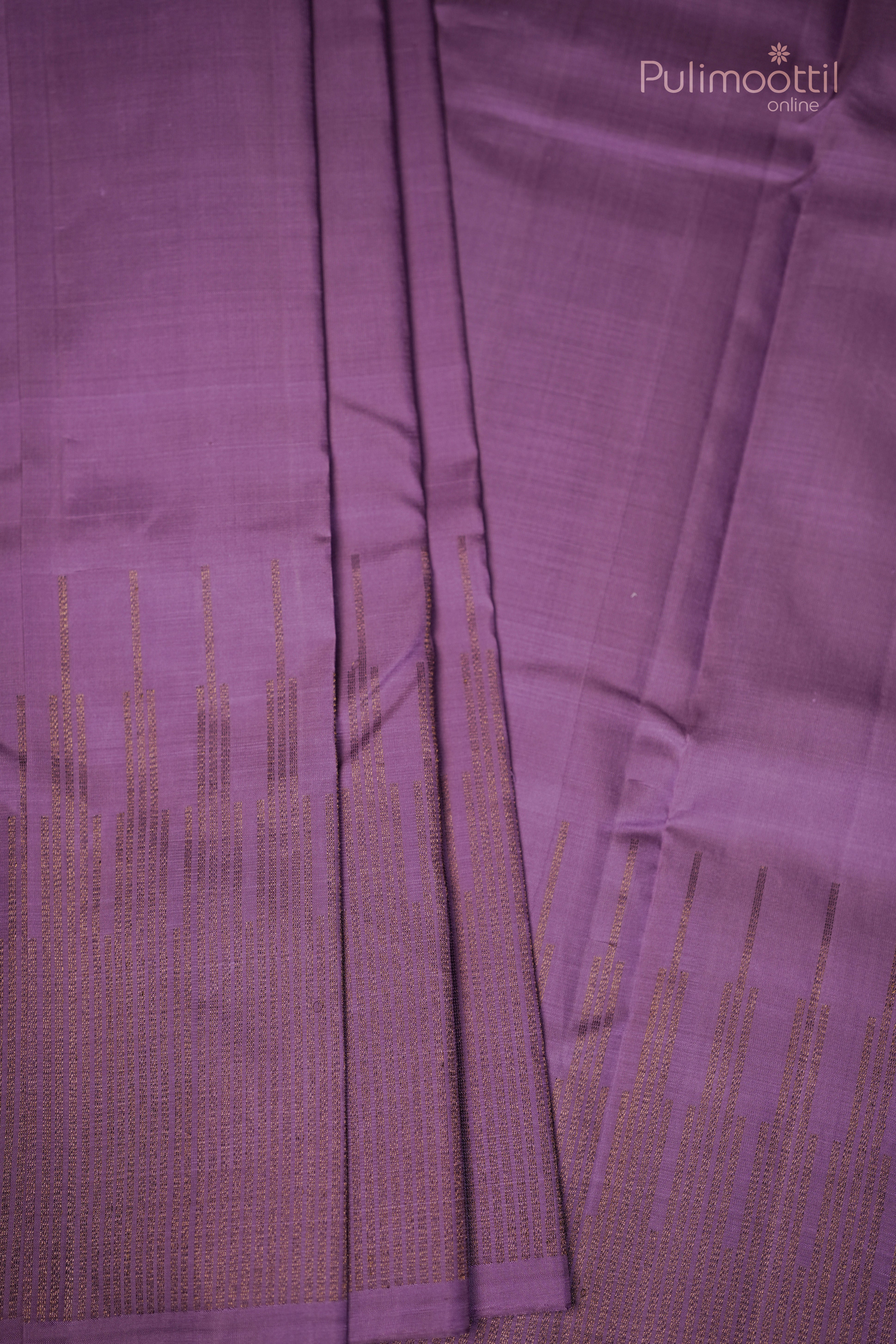 Lavender Colour Kanchipuram Designer Saree