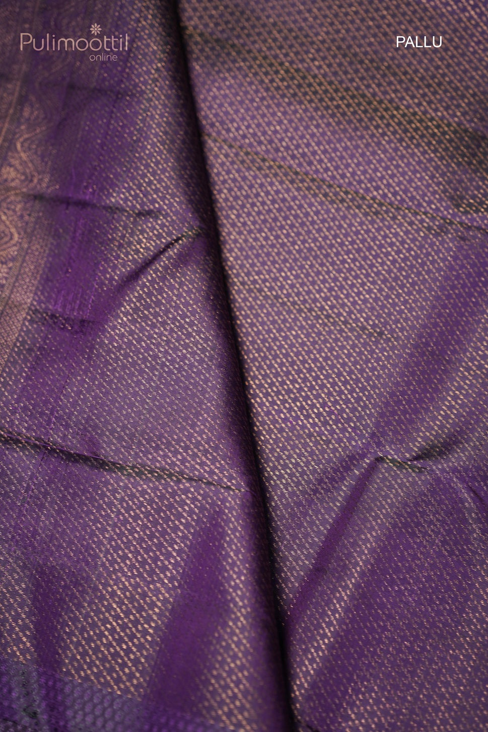 Violet Colour Kanchipuram Self Print Saree