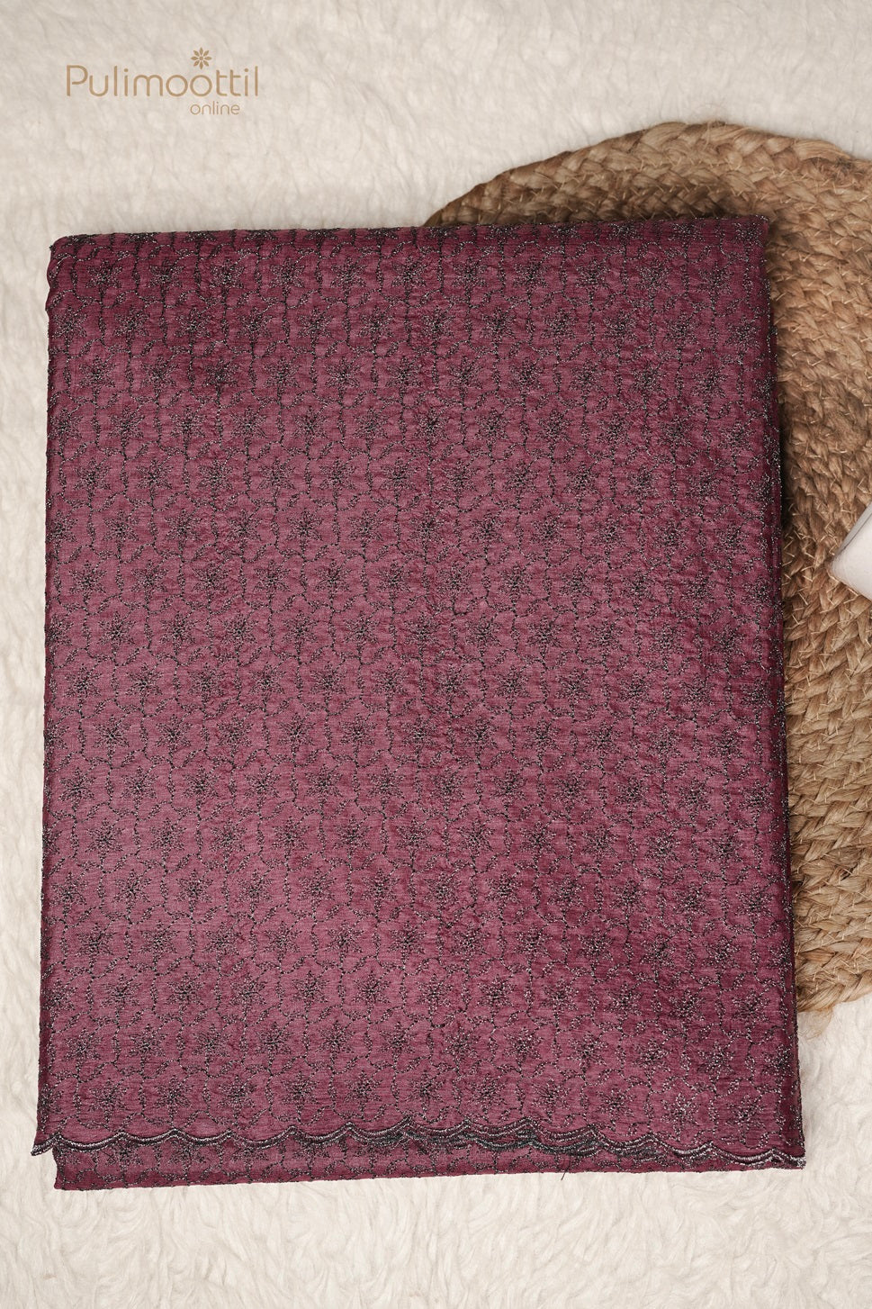 Pastel Onion Colour Tussar Silk Saree