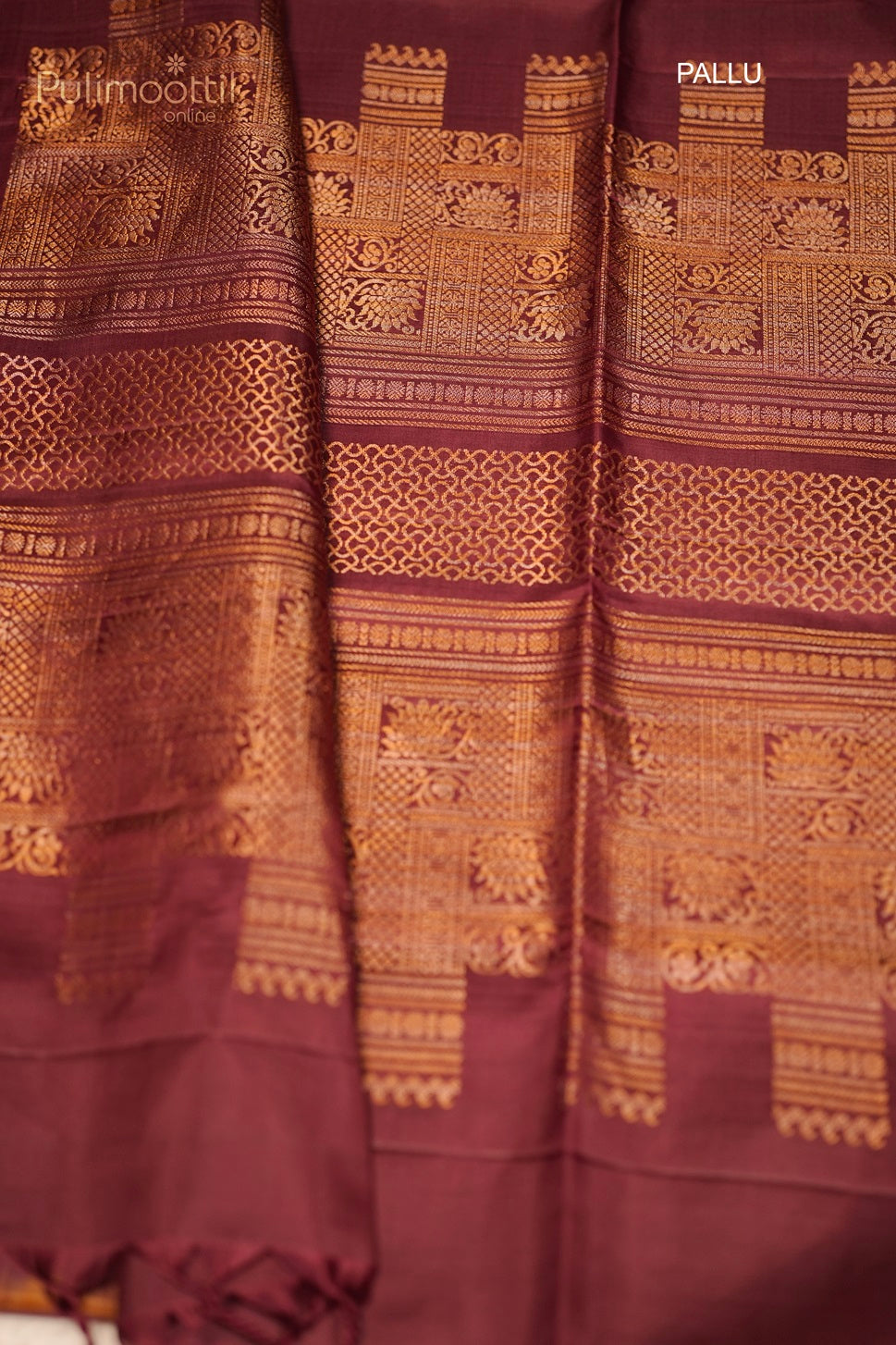 Maroon Colour Kanchipuram Soft Silk Saree