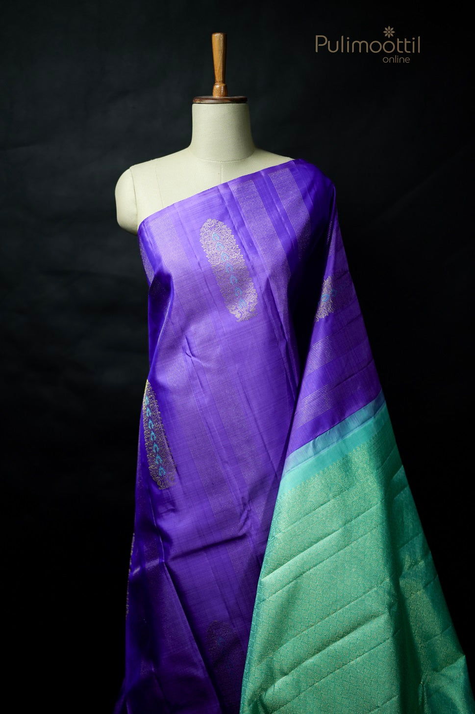 Light Violet Colour Kanchipuram Designer Wedding Saree