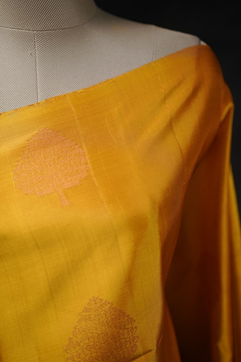 Yellow Colour Kanchipuram Soft Silk Saree