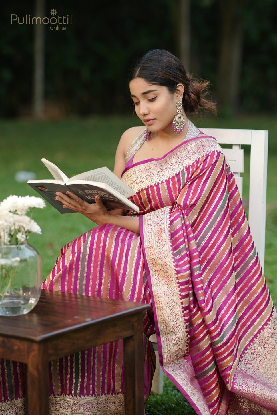 Multicolour Pure Banarasi Silk Saree