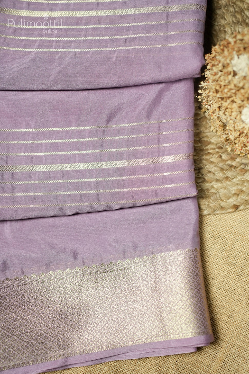 Lavender Colour Georgette Banarasi Saree