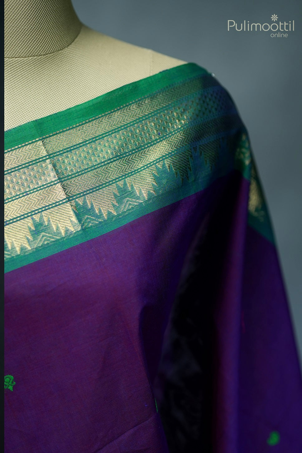 Dark Violet Colour Kalyani Cotton Saree