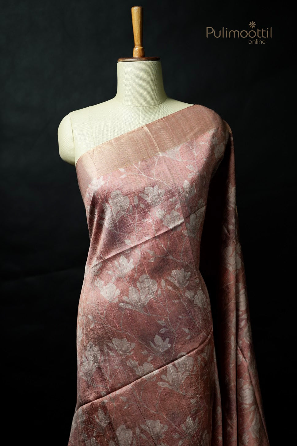 Dark Chikoo Shade Jute Silk Saree