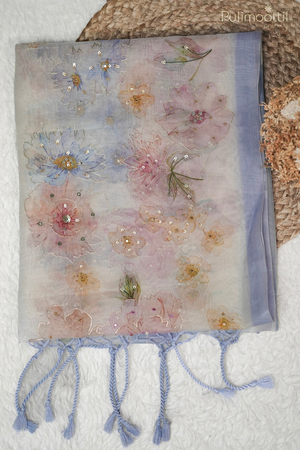 Multicolour Organza Fancy Saree