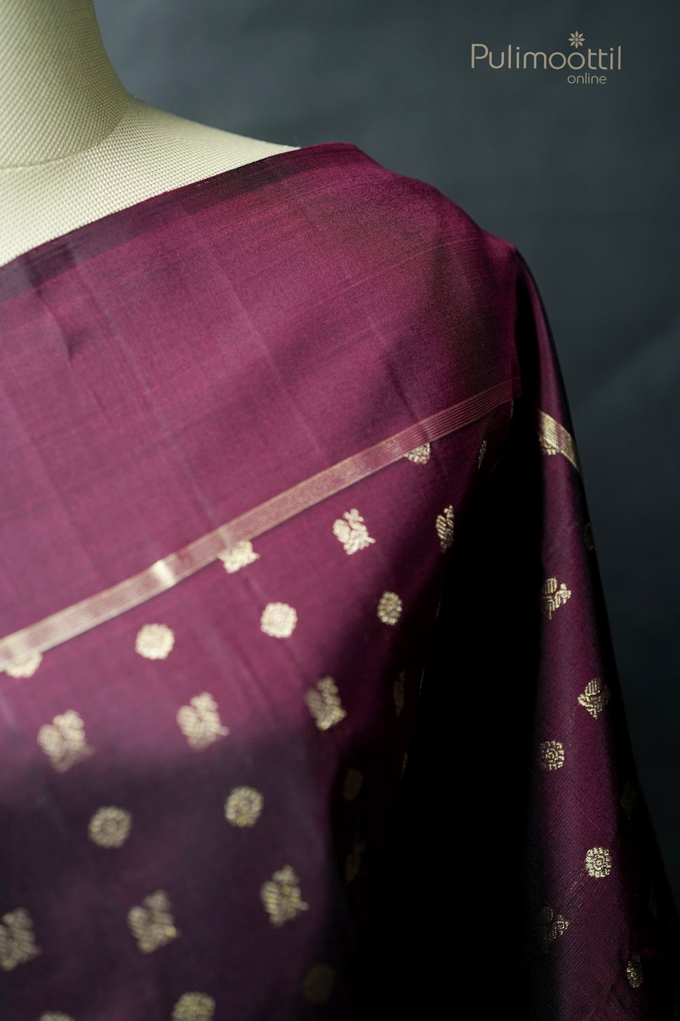Maroon Colour Kanchipuram Designer Saree