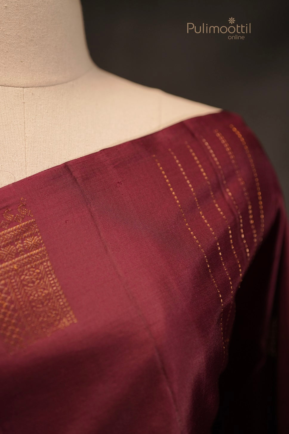 Maroon Colour Kanchipuram Soft Silk Saree
