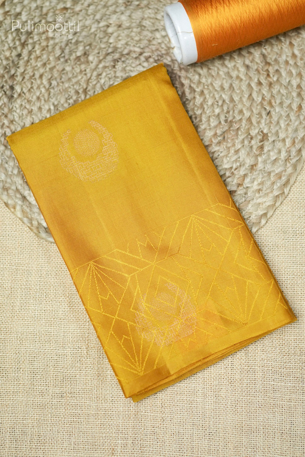 Mustard Yellow Colour Kanchipuram Soft Silk Saree