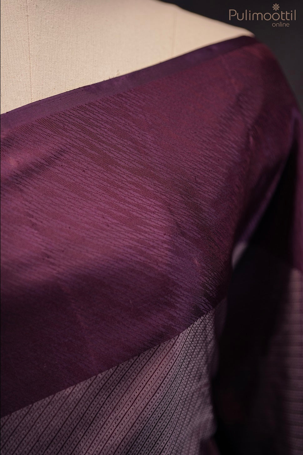 Maroon Colour Kanchipuram Self Print Saree