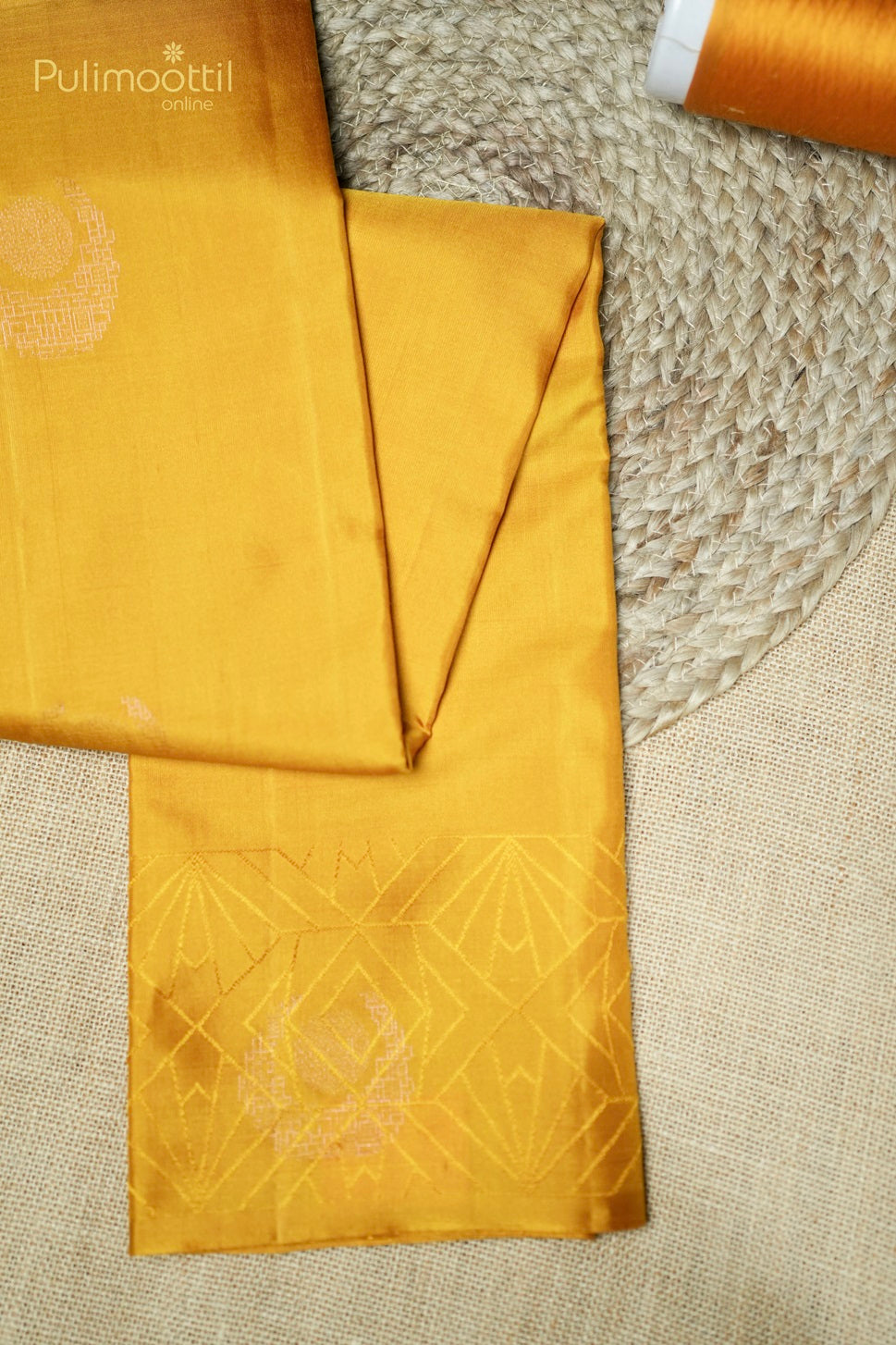 Mustard Yellow Colour Kanchipuram Soft Silk Saree