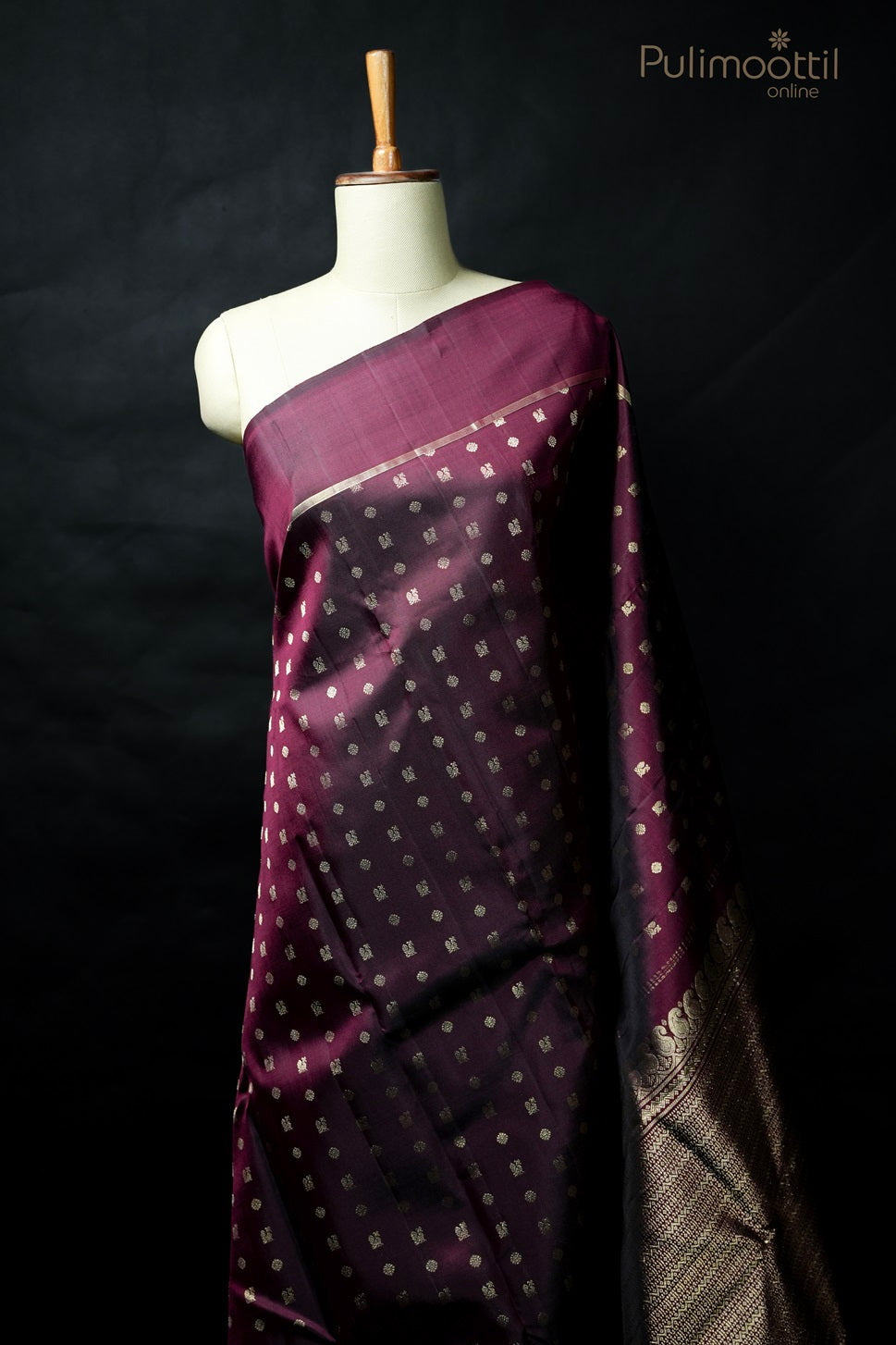 Maroon Colour Kanchipuram Designer Saree