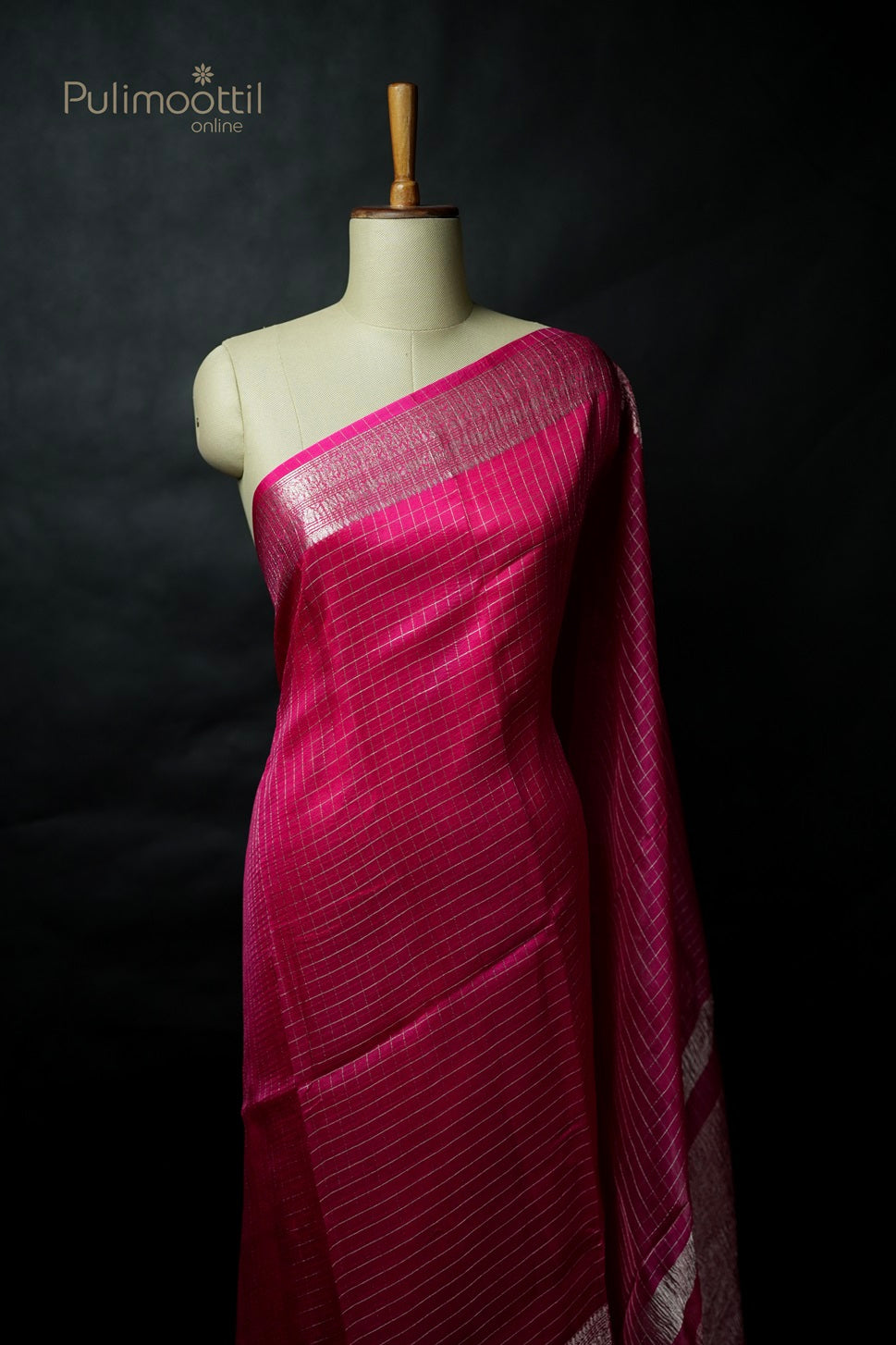 Pink Colour Organza Fancy Saree
