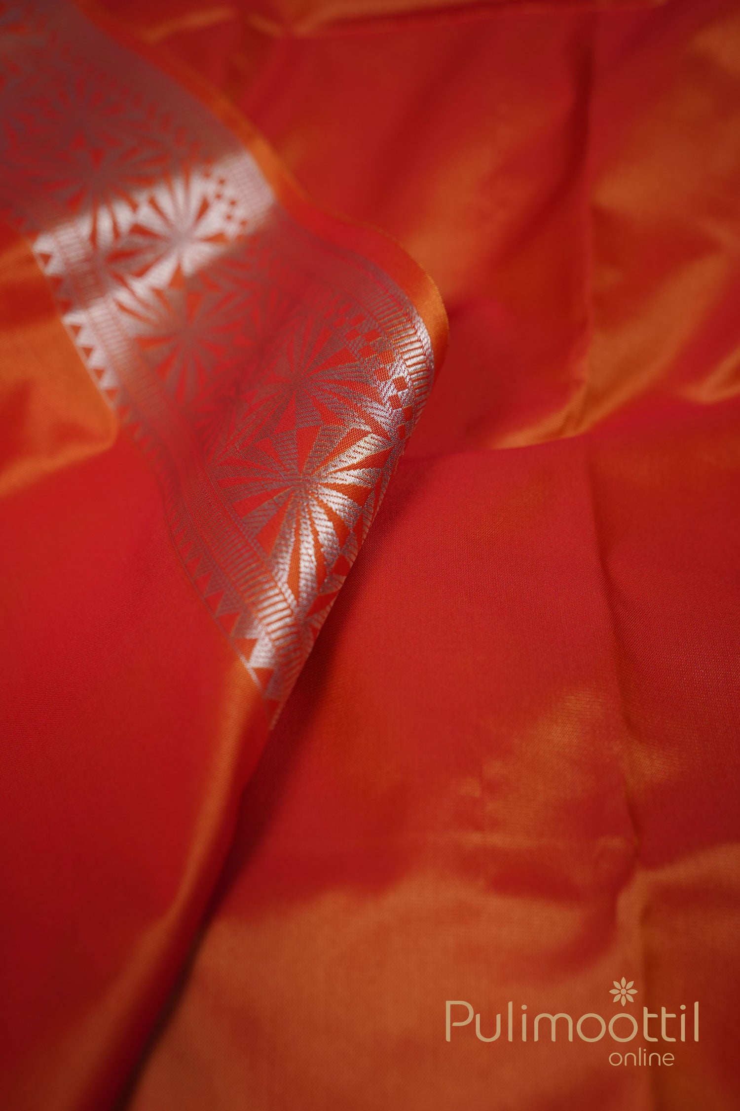 Olive green color Semi silk saree