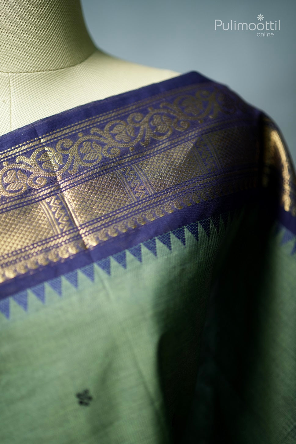 Matte Green Colour Kalyani Cotton Saree