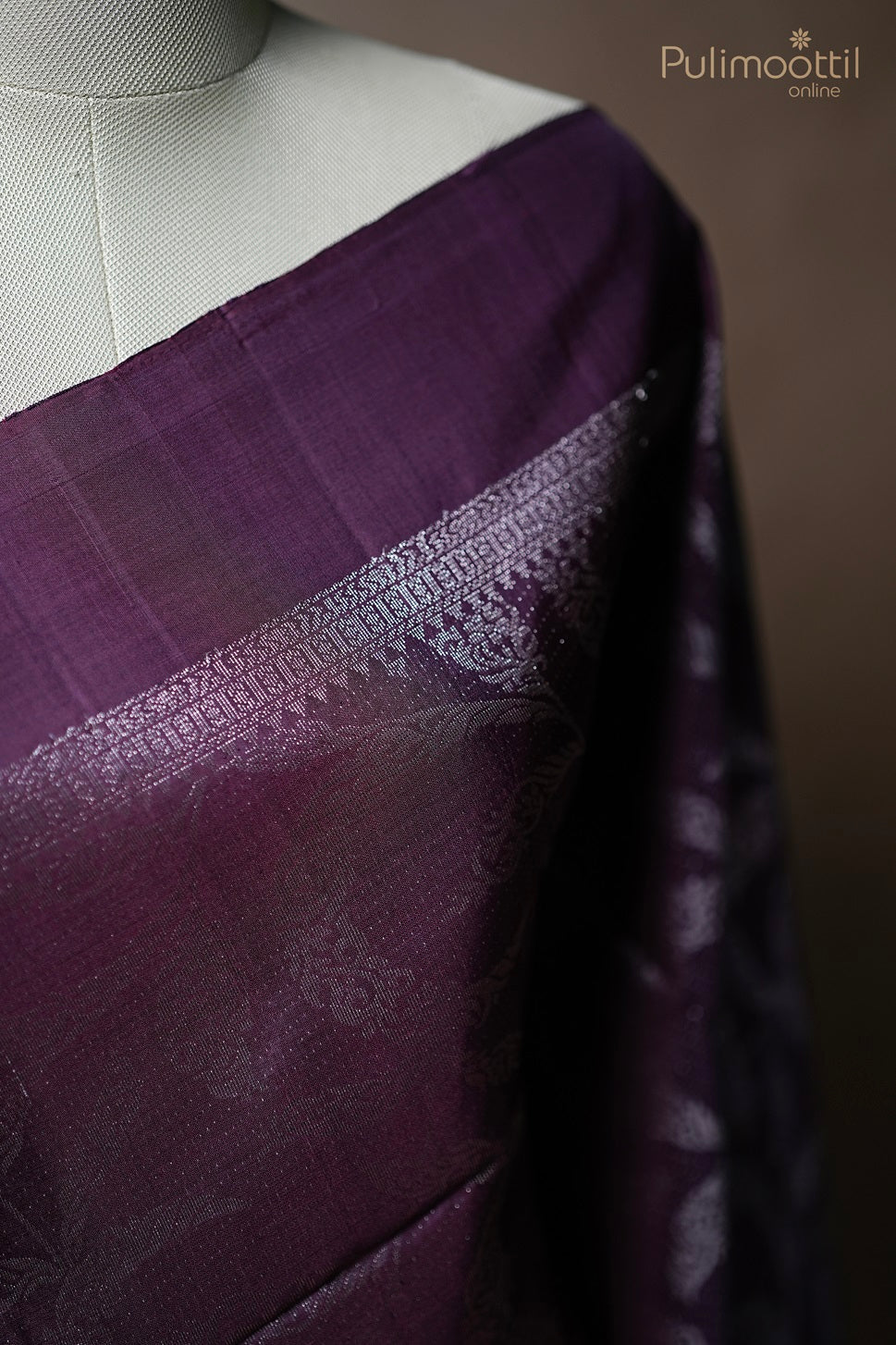 Purple Colour Kanchipuram Designer Saree