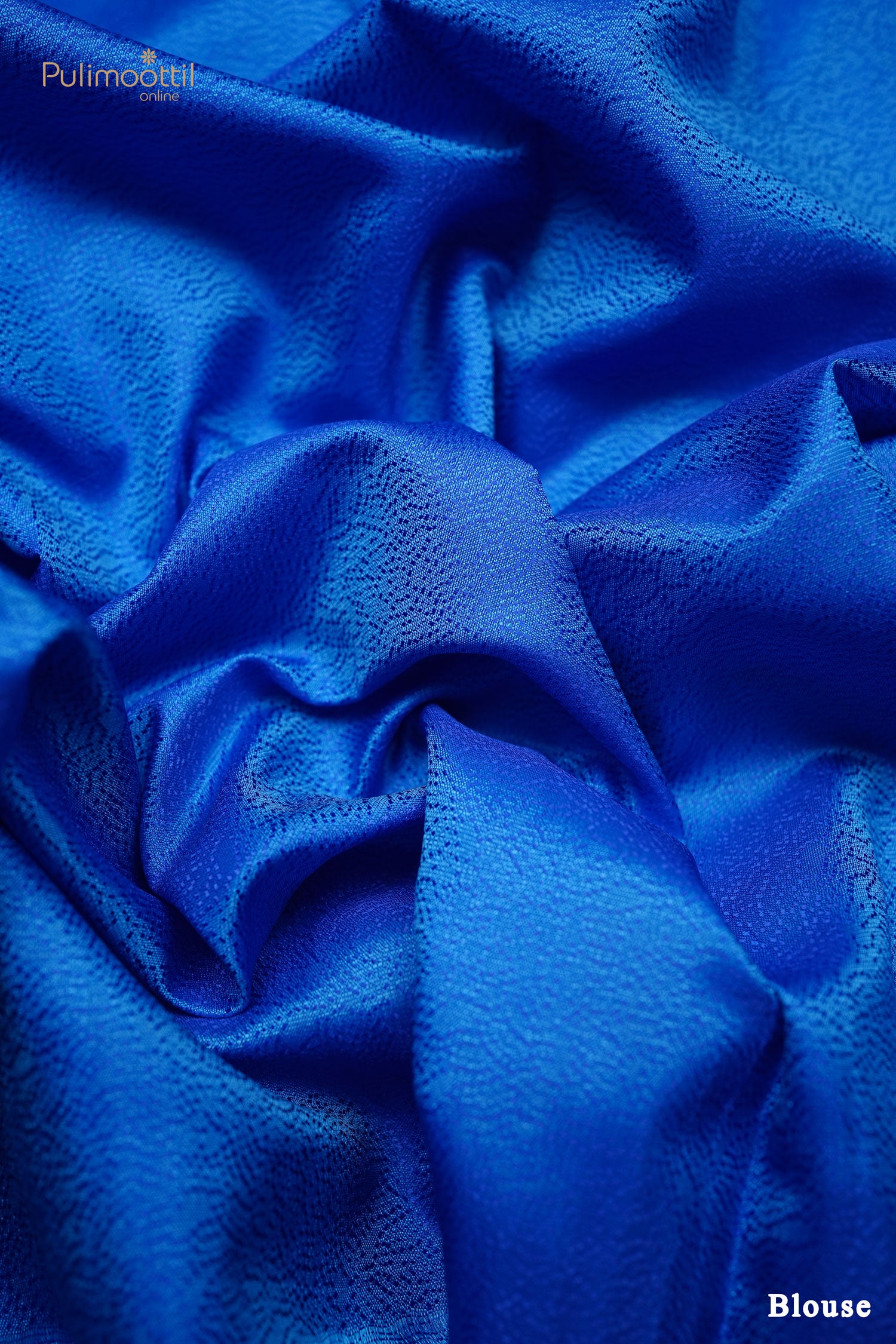 Royal Blue color Semi silk saree