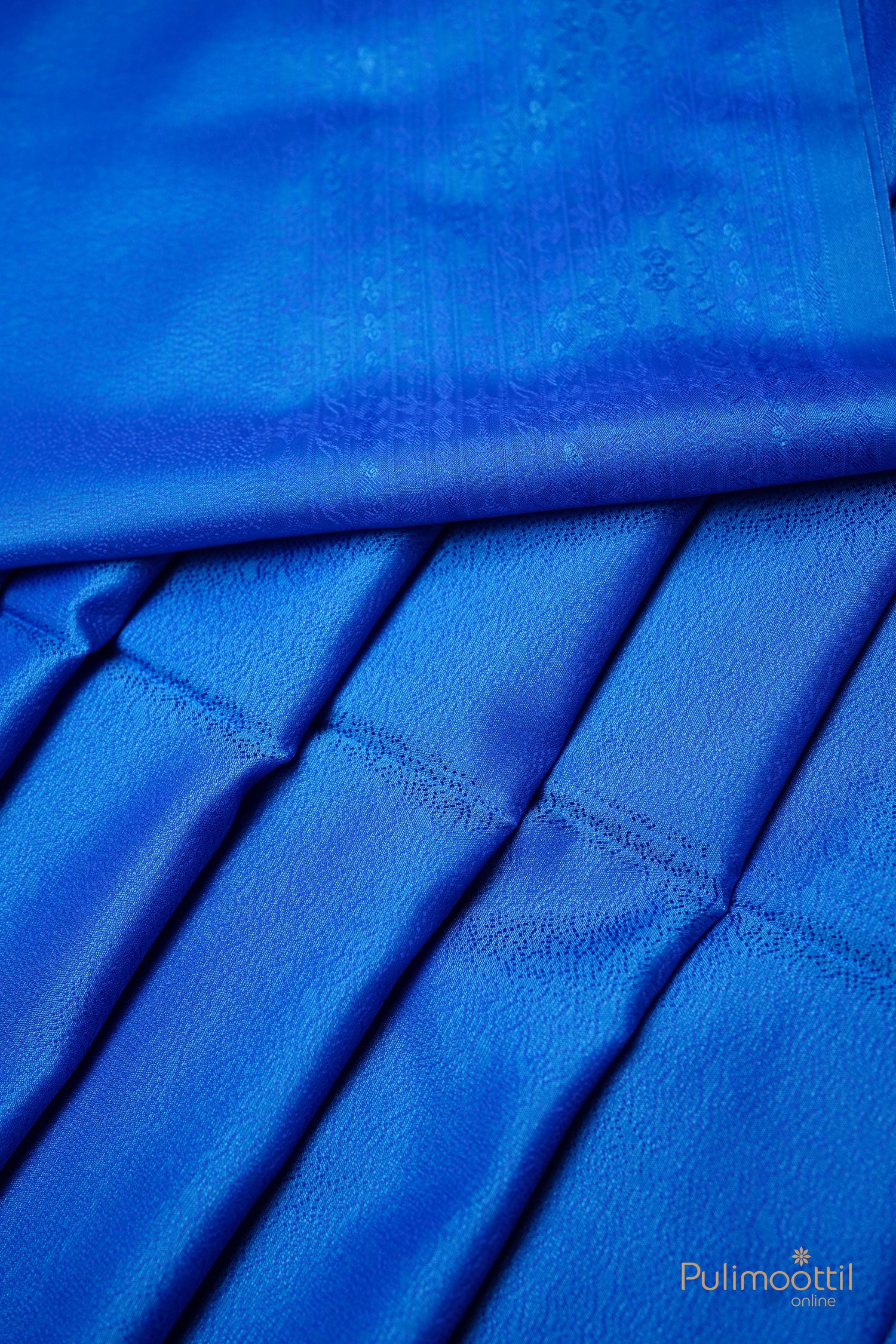 Royal Blue color Semi silk saree