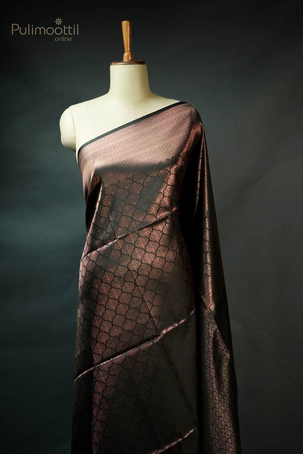 Black Colour Semi Silk Saree