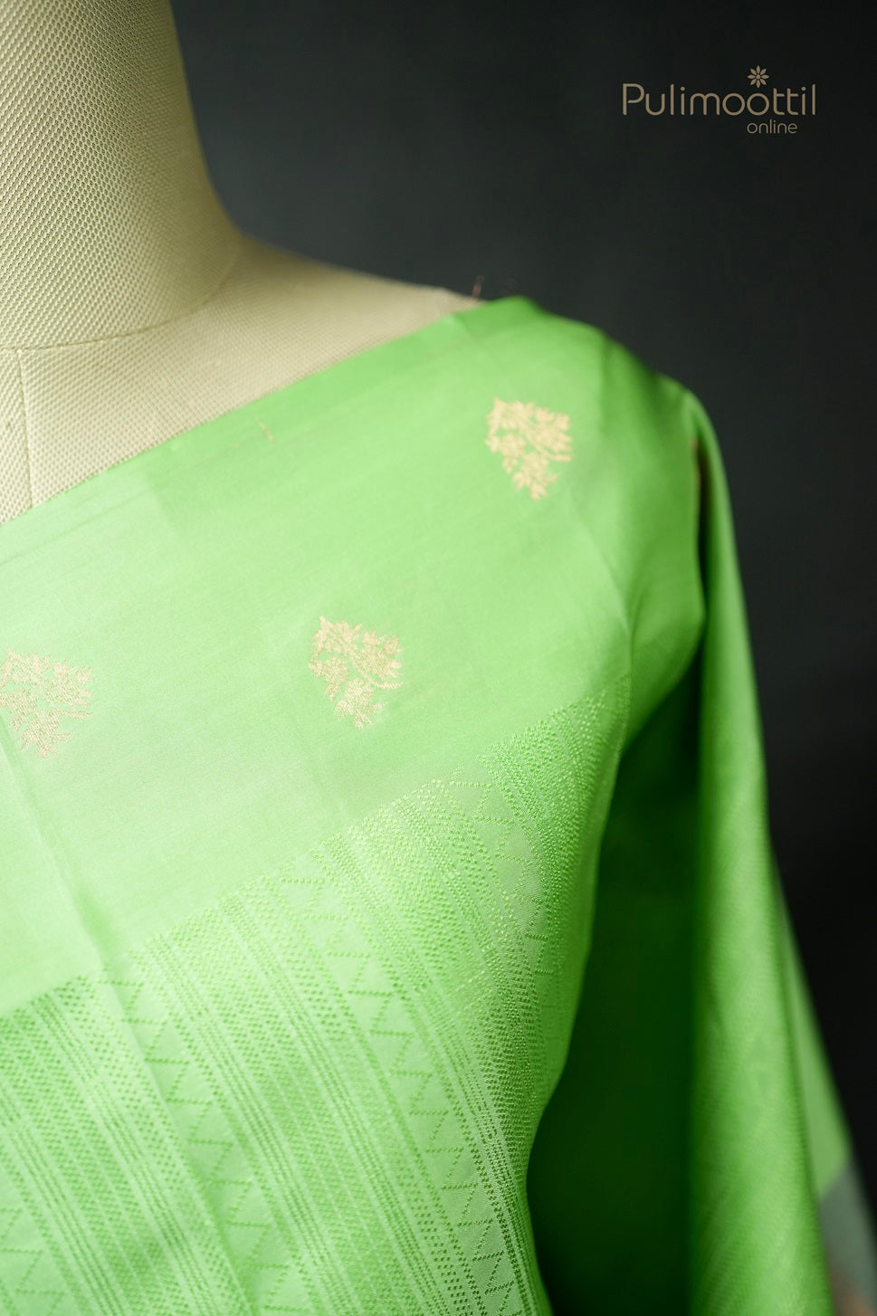 Mint Green Colour Kanchipuram Soft Silk Saree