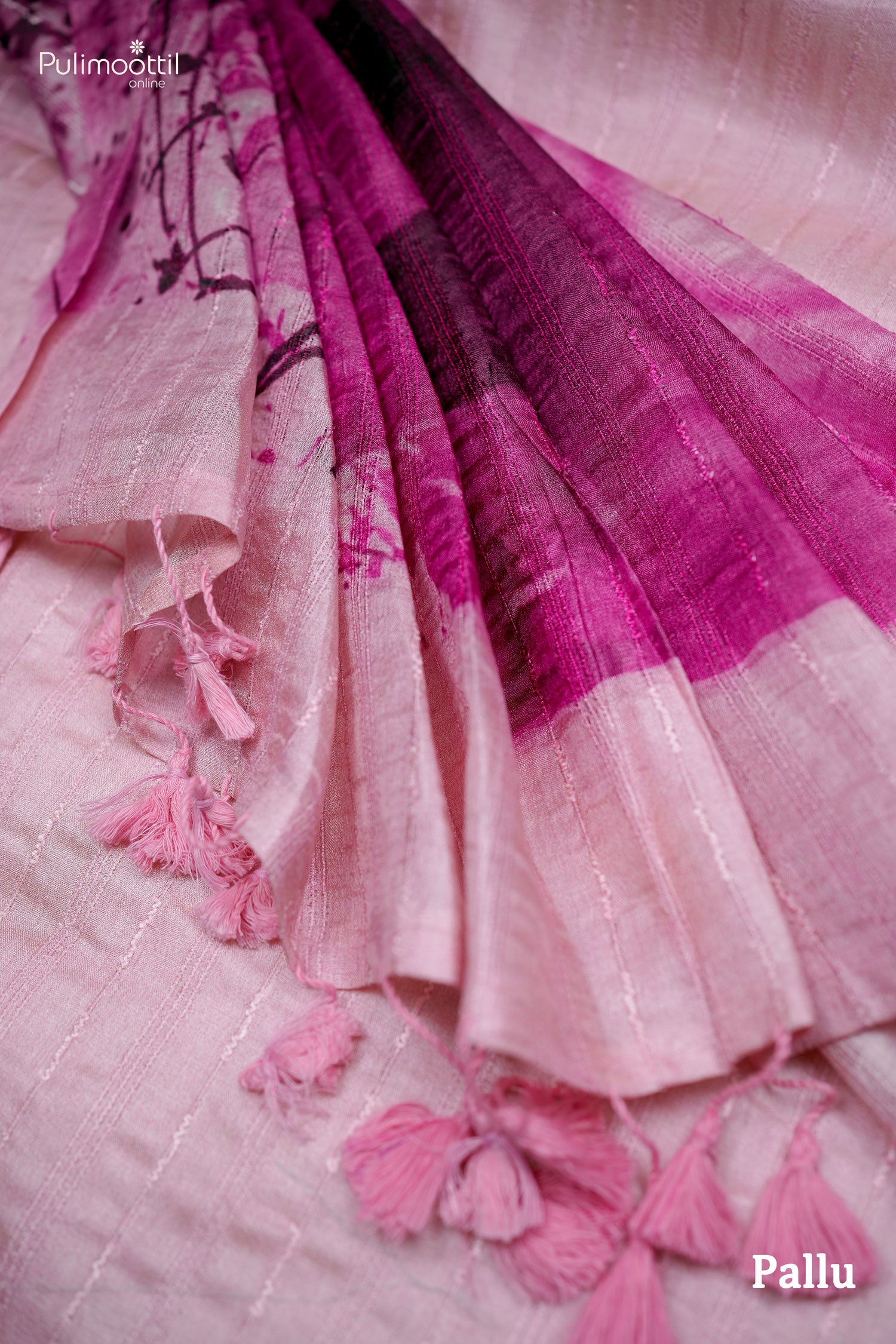 Multi shaded Tusser silk saree